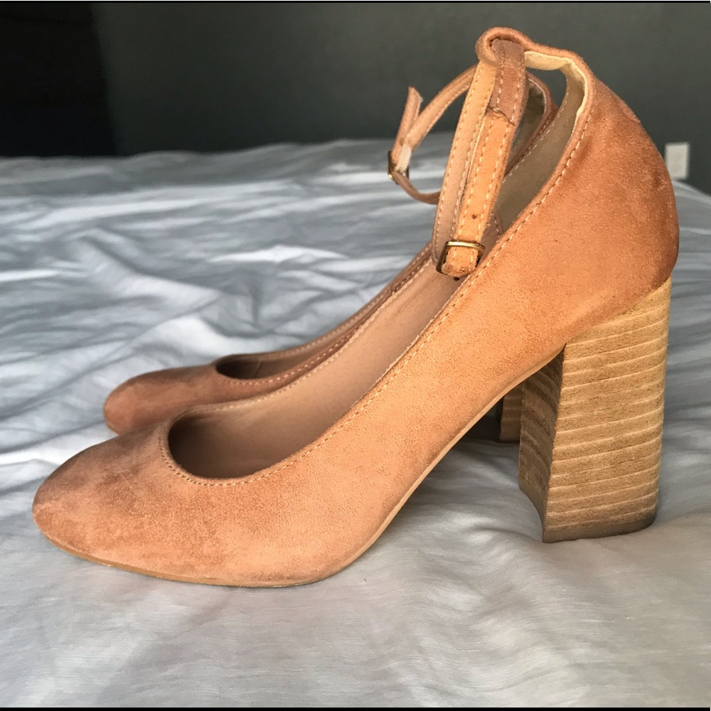Nude Suede Heels